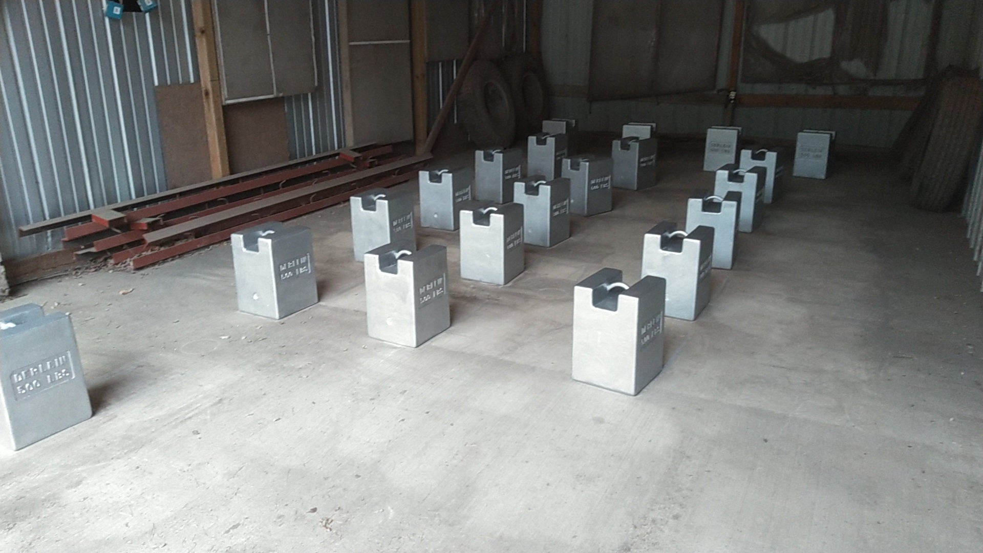 Used 500 lb Block Test Weights, Class F - For Sale in Illinois, 5 Available