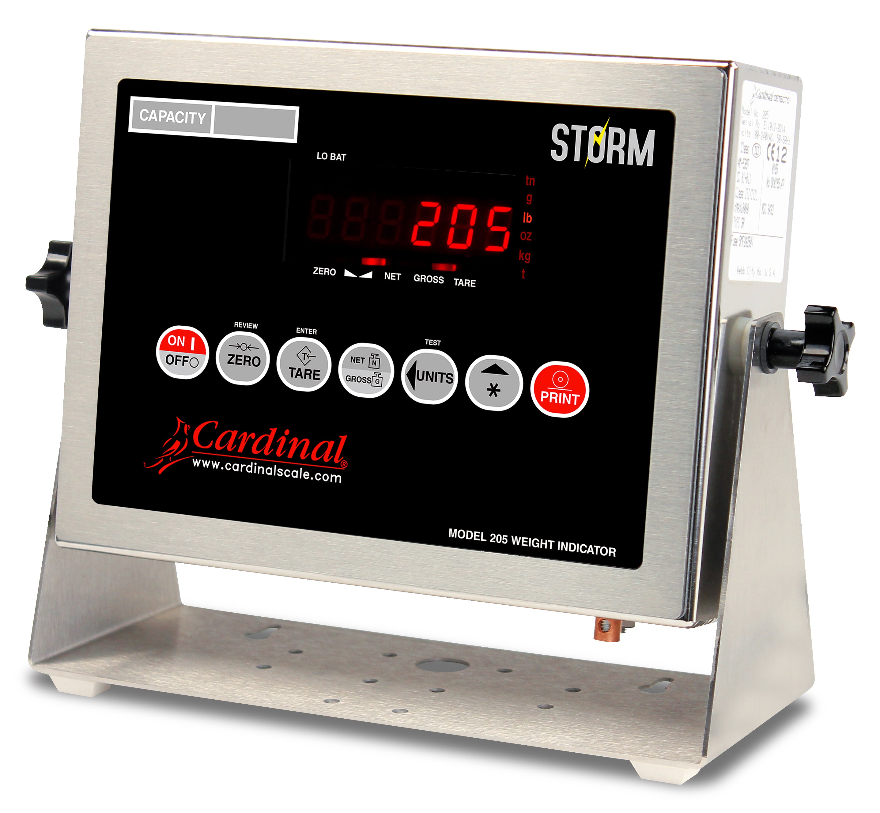 Cardinal, 205 Digital Weighing Indicator, Legal for Trade