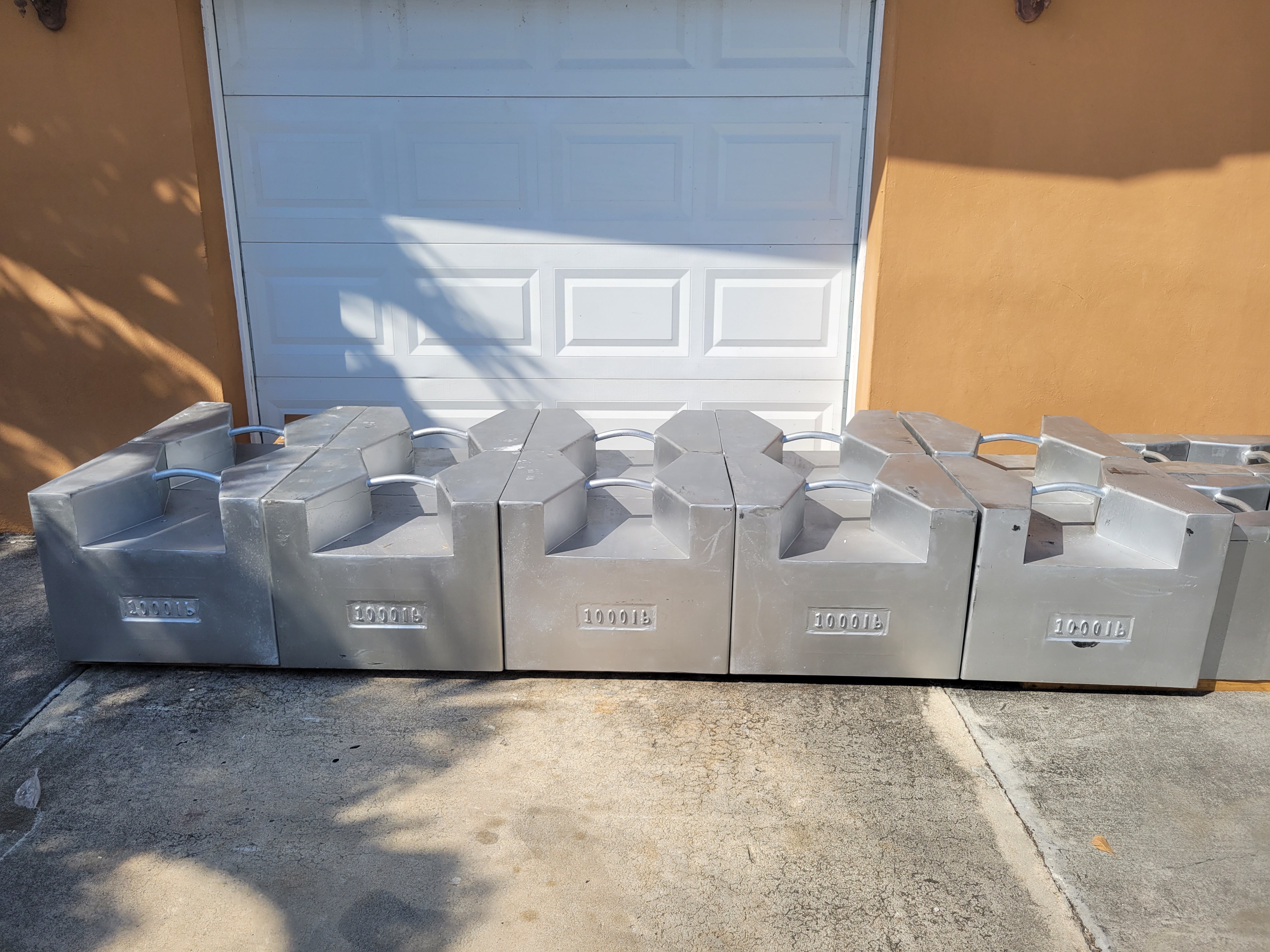 Brand New Cast Iron (8)1000 lb Test Weights - For Sale in Florida