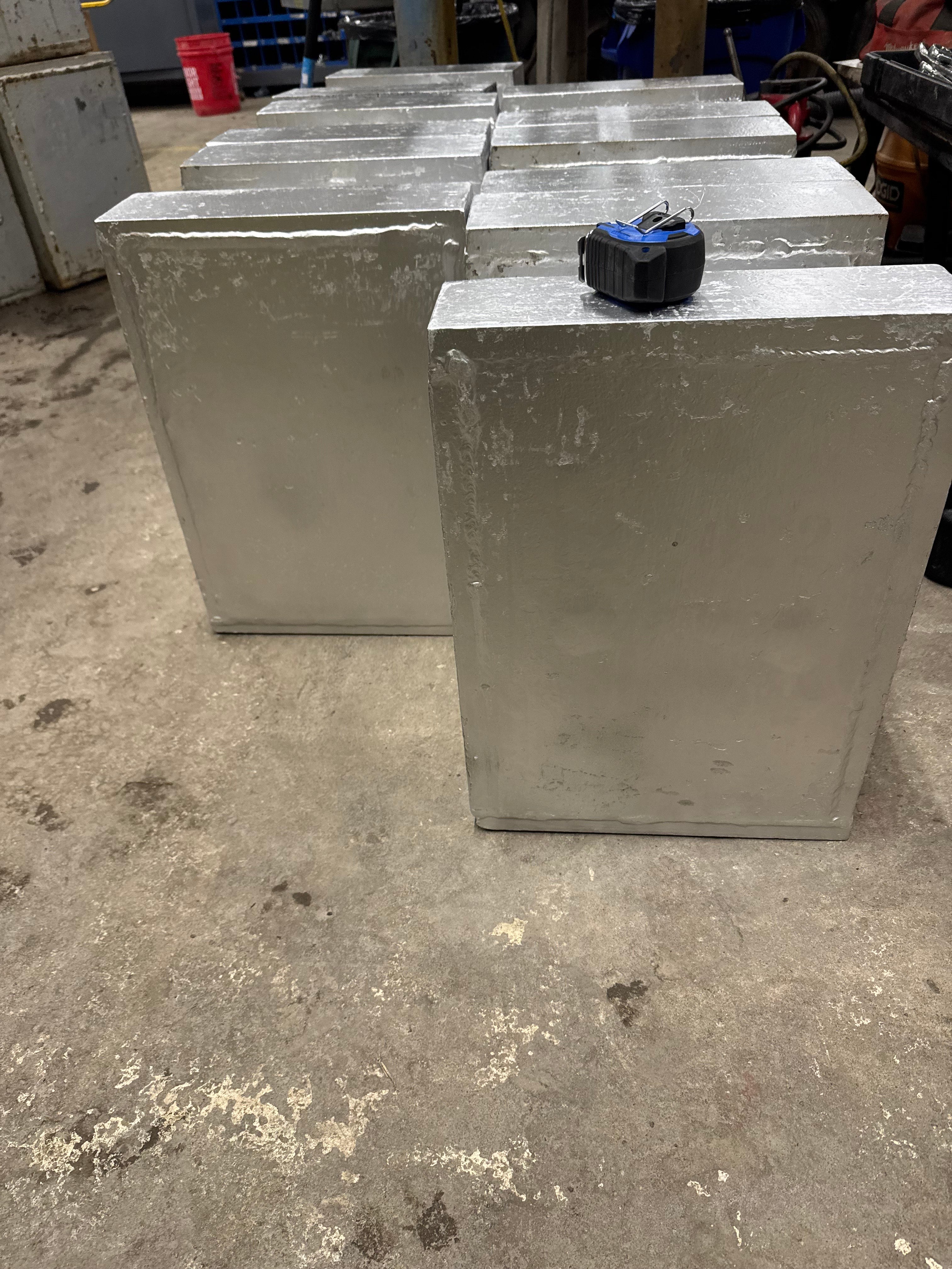 (6) Used 500 kg Block Style Test Weights