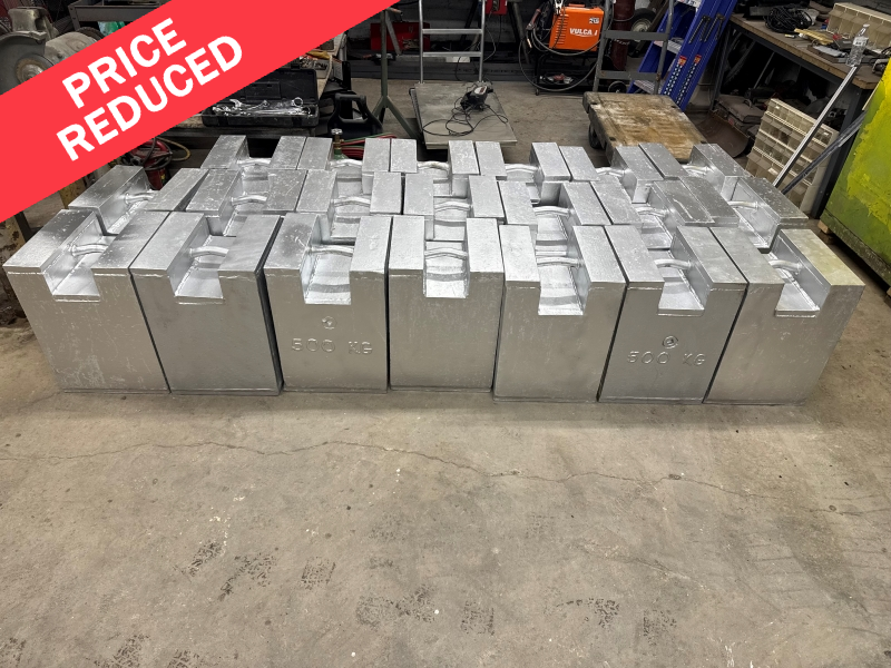 (6) Used 500 kg Block Style Test Weights