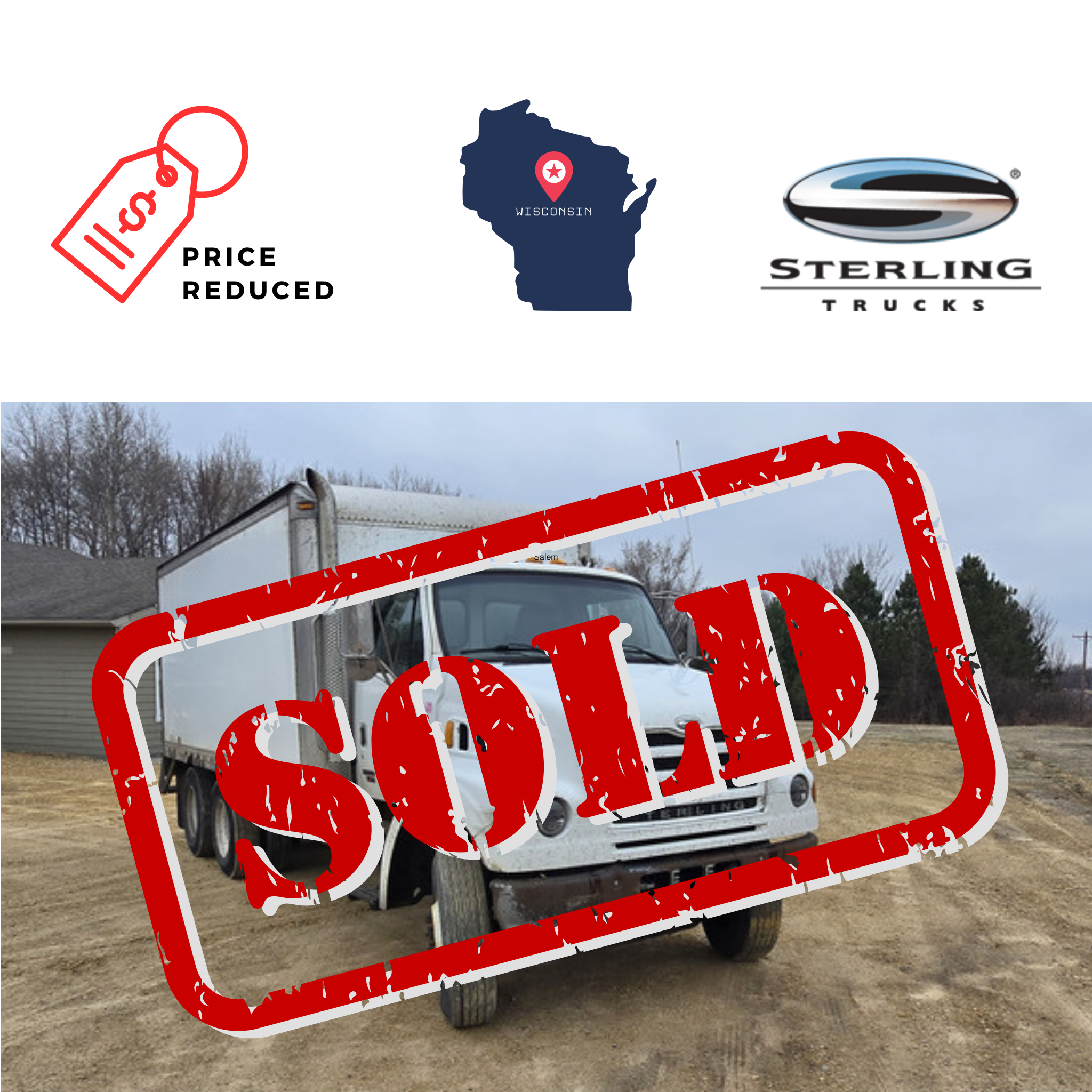 Used 2001 Sterling 9500 Test Truck with 6,000 lb Crane