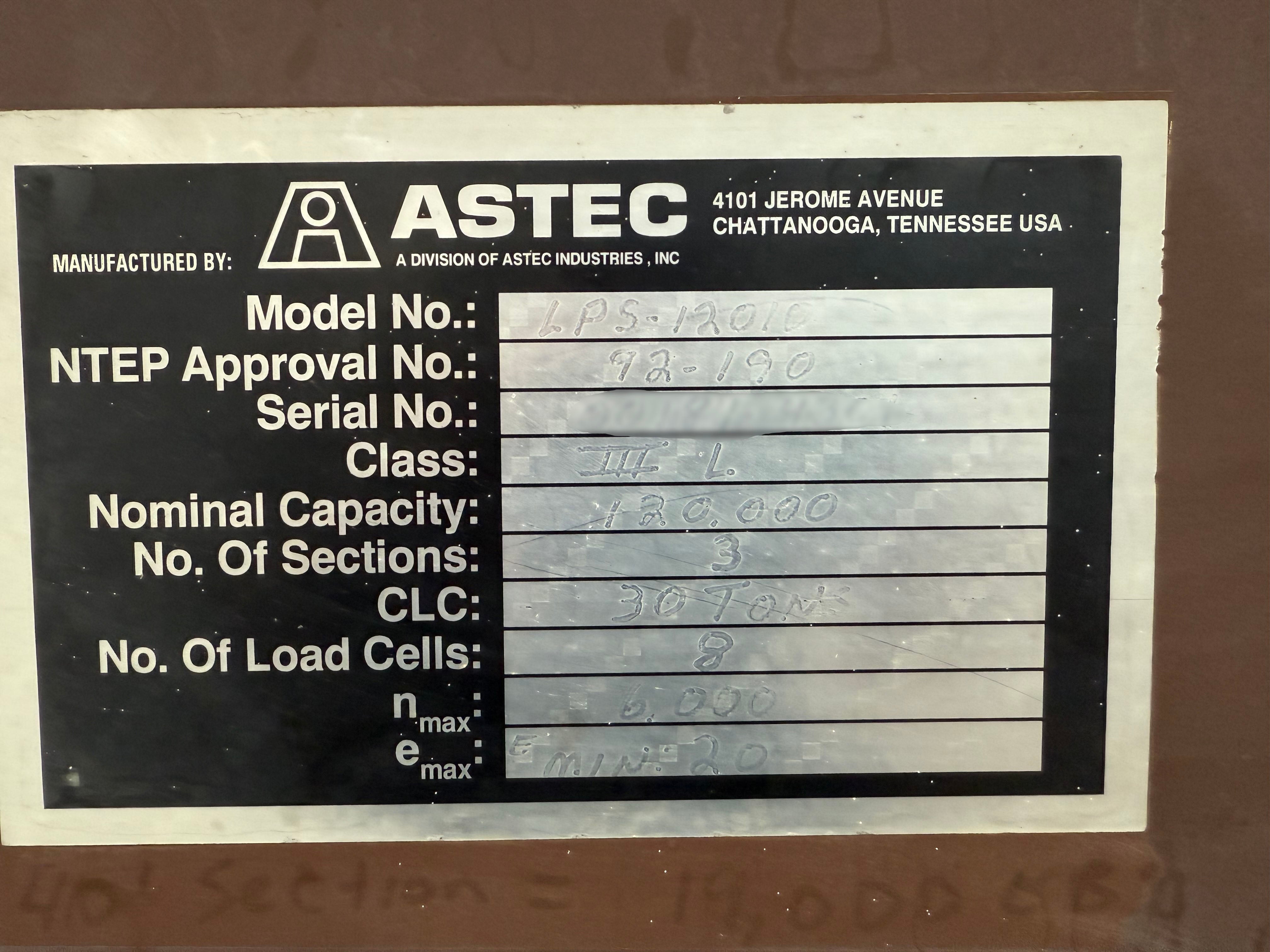 Used Steel Deck Truck Scale Astec LPS 12010 120 x 10 - For Sale In Colorado