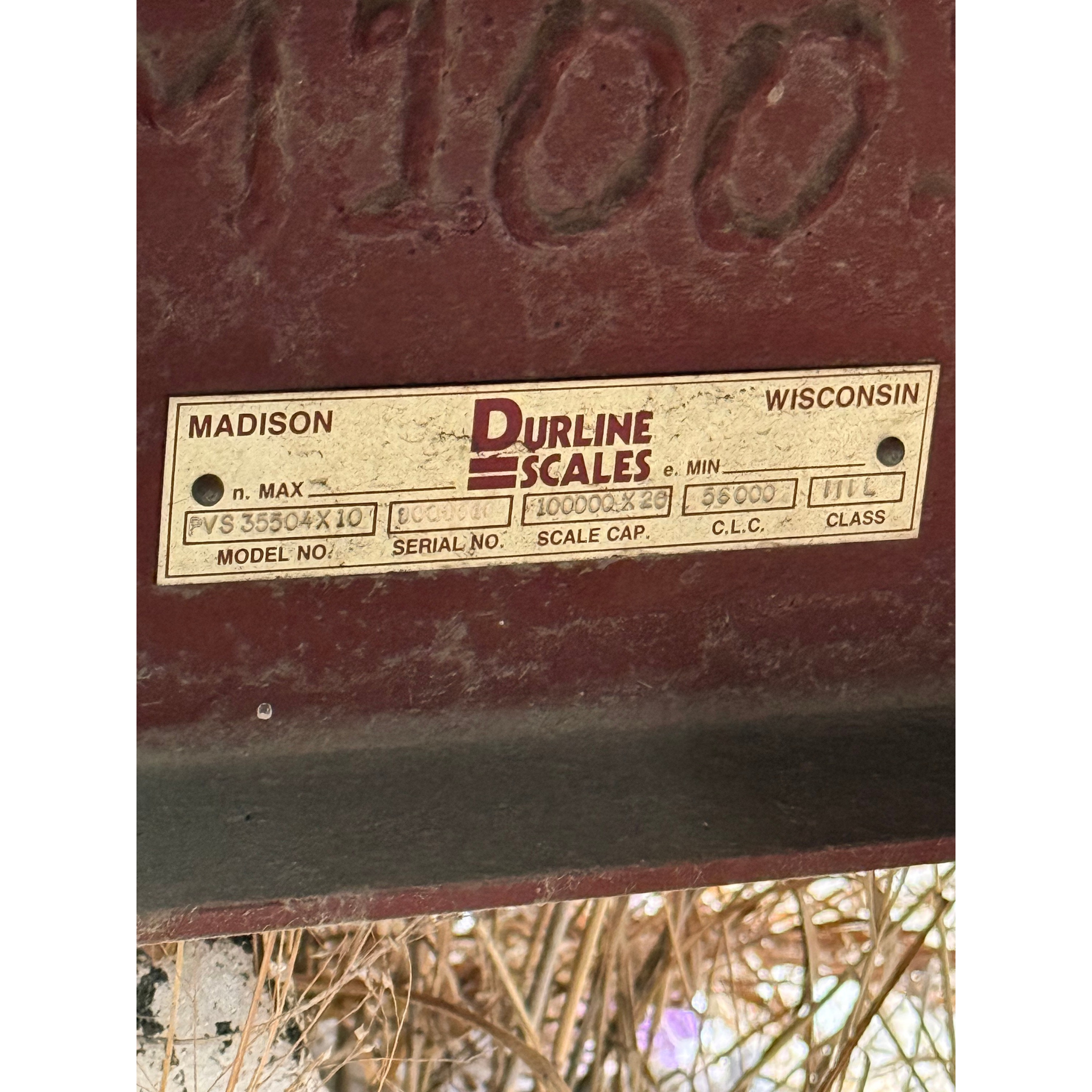 Used Durline 30' x 10' Steel Deck Truck Scale , 100,000 lb Capacity Weighbridge with Load Cells - for Sale in North Dakota