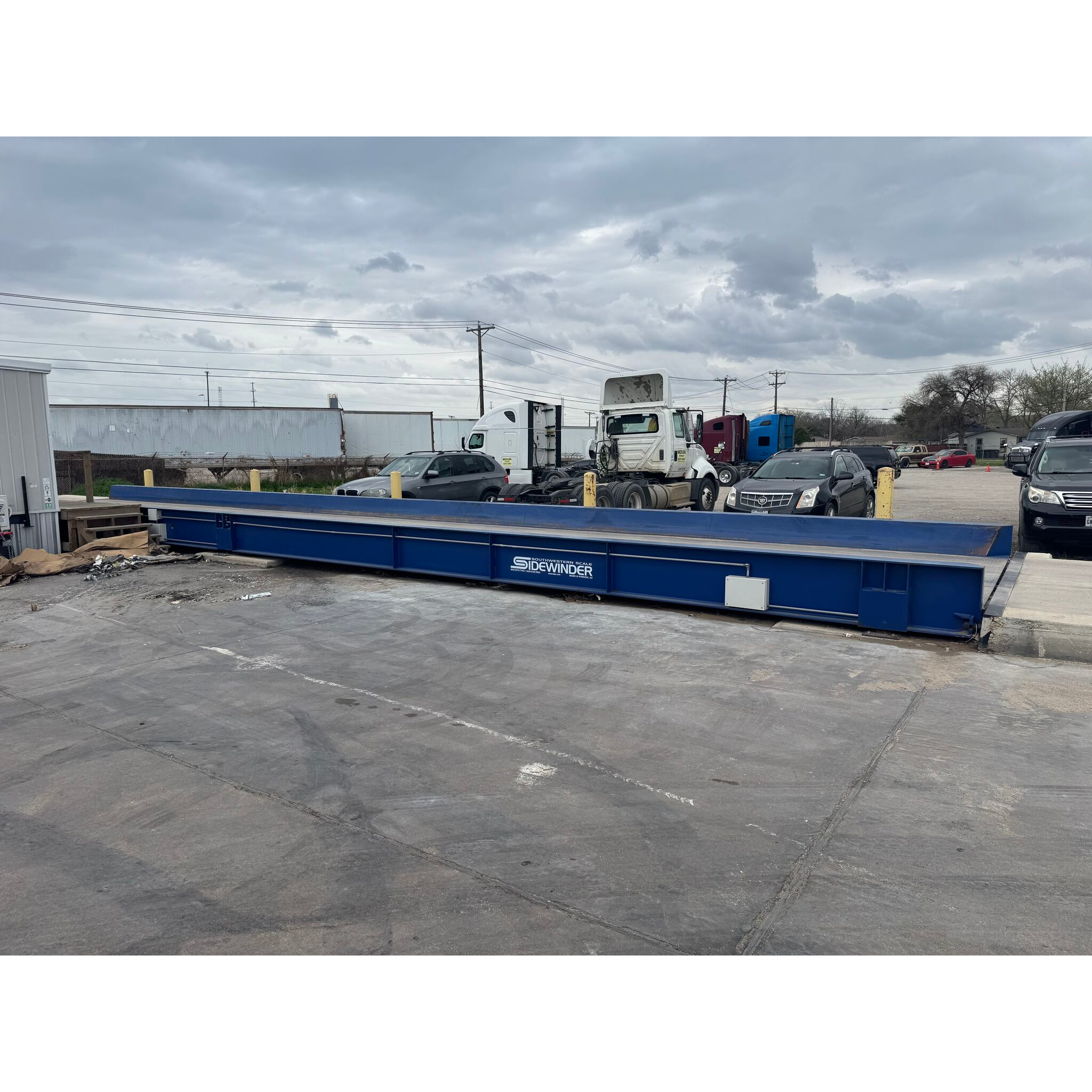 Used 2023 NTEP Certified SWS Sidewinder 70' x 11' Steel Deck Truck Scale System with Scale House – For Sale In Texas