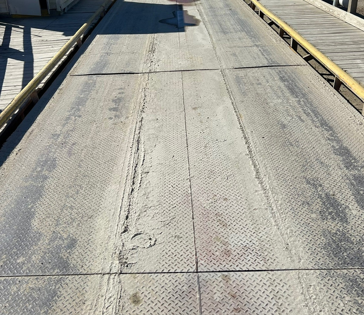 Used Fairbanks 70 x 10 steel deck truck scale