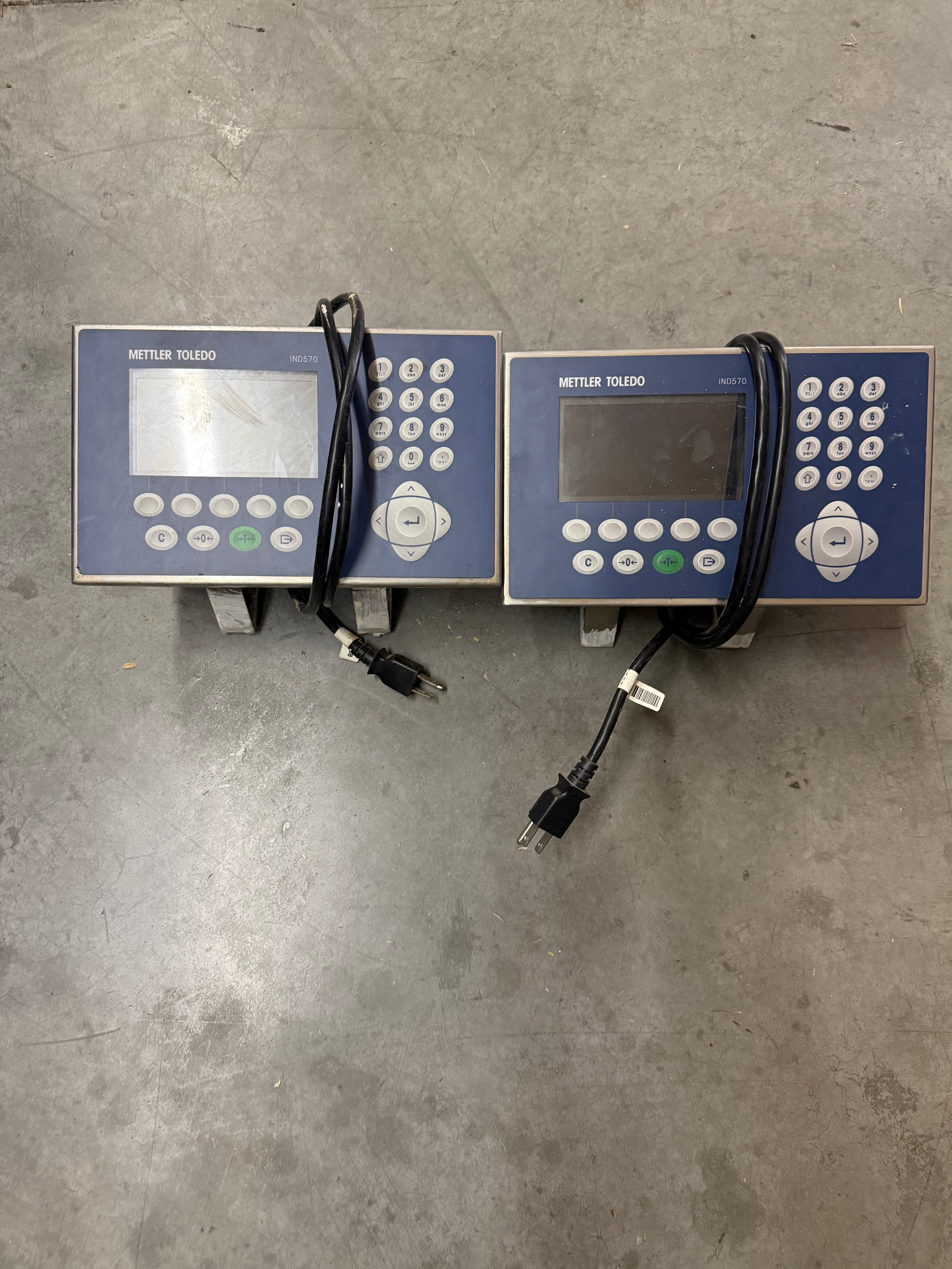 (2) Used Mettler Toledo PFA261 36x36 Floor Scales w. IND570 Scale Indicators - WA