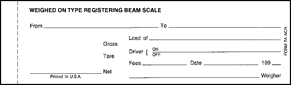 Howe 3-Part Numbered Scale Tickets – 7A NCR