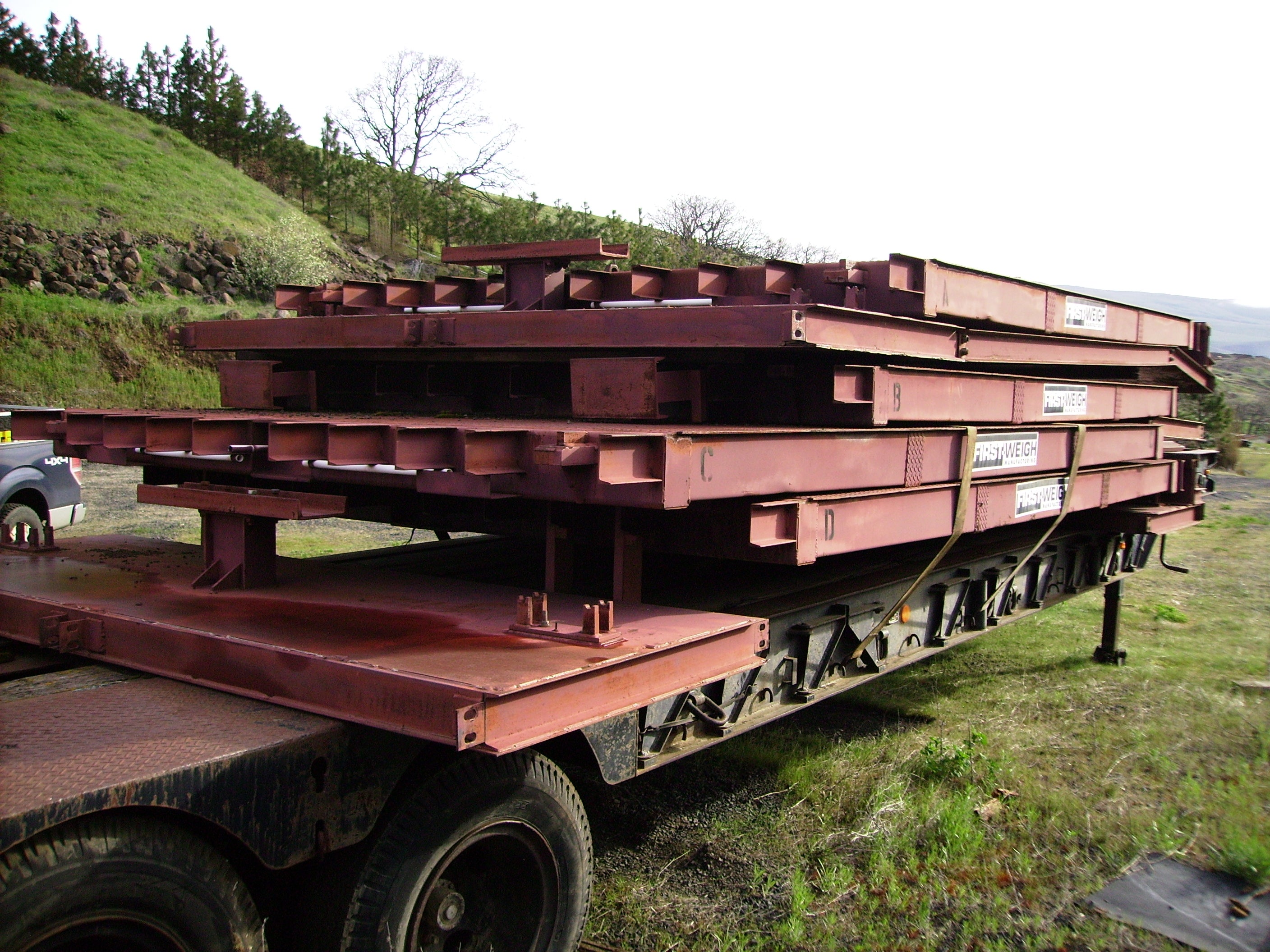 Used First Weigh Portable Steel Deck Truck Scale 70 x 11 - Oregon