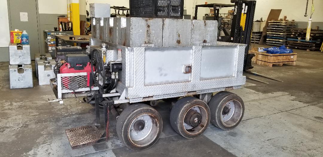 Used 30' Test Trailer with crane, cart and test weights for Sale in Michigan