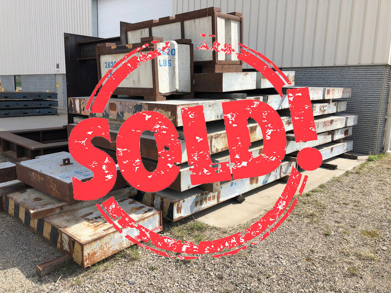 Used Lot of Test Weights Used in Crane Testing - 120 tons, assorted - For Sale in Minnesota