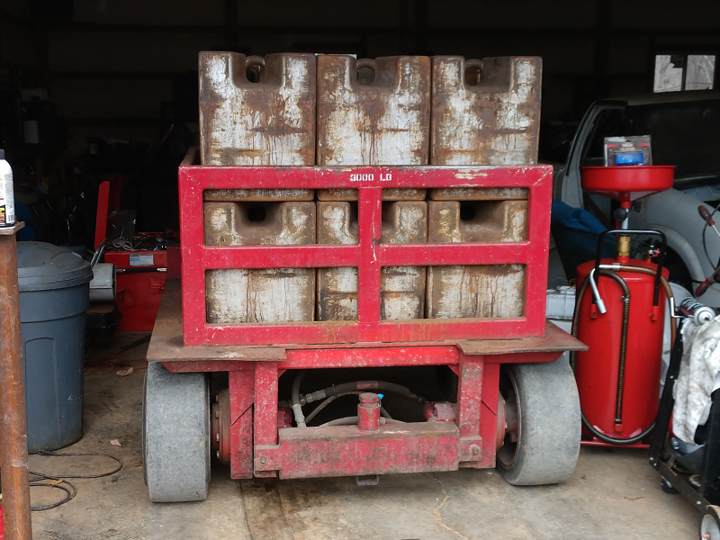 Used 1993 International Test Truck with Tiffin Crane, Test Cart and 18K Weights