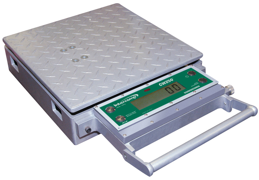 Intercomp CW250 Platform Scale 300 x 0.1 lb Capacity RFX Wireless Weighing for Drums Tanks Boxes Cylinders and Waste