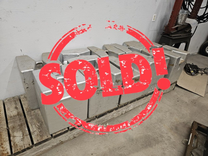 Used Set Of Ten (10) Un-Branded 1,000 Lb Test Weights