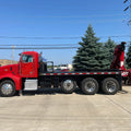 Used 1997 Peterbilt 385 Open Body Flatbed Test Truck with Crane