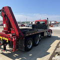 Used 1997 Peterbilt 385 Open Body Flatbed Test Truck with Crane