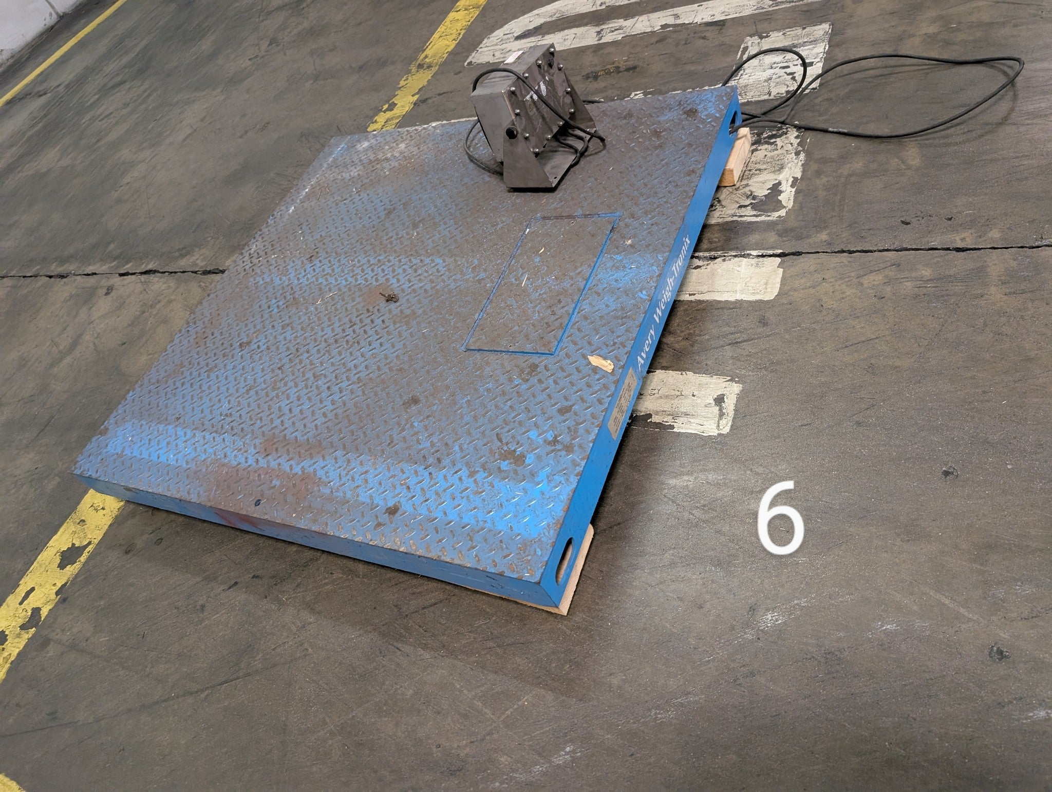 Lot of Seven (7) Used Name Brand 4 x 4 Floor Scales, 10k capacity each