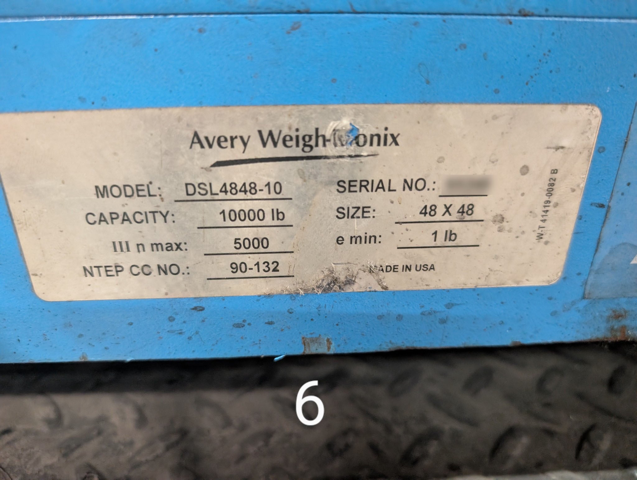 Lot of Seven (7) Used Name Brand 4 x 4 Floor Scales, 10k capacity each