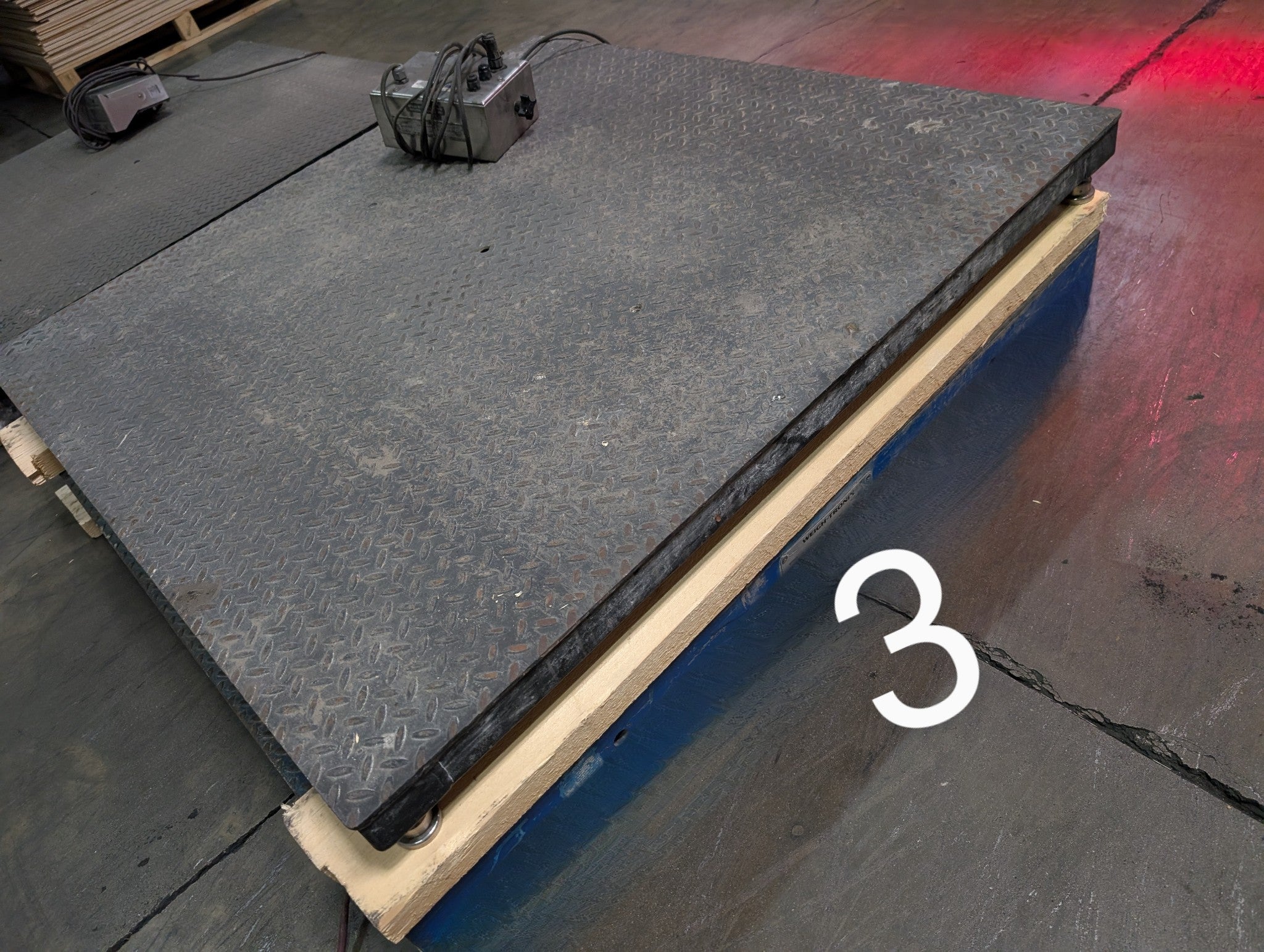 Lot of Seven (7) Used Name Brand 4 x 4 Floor Scales, 10k capacity each