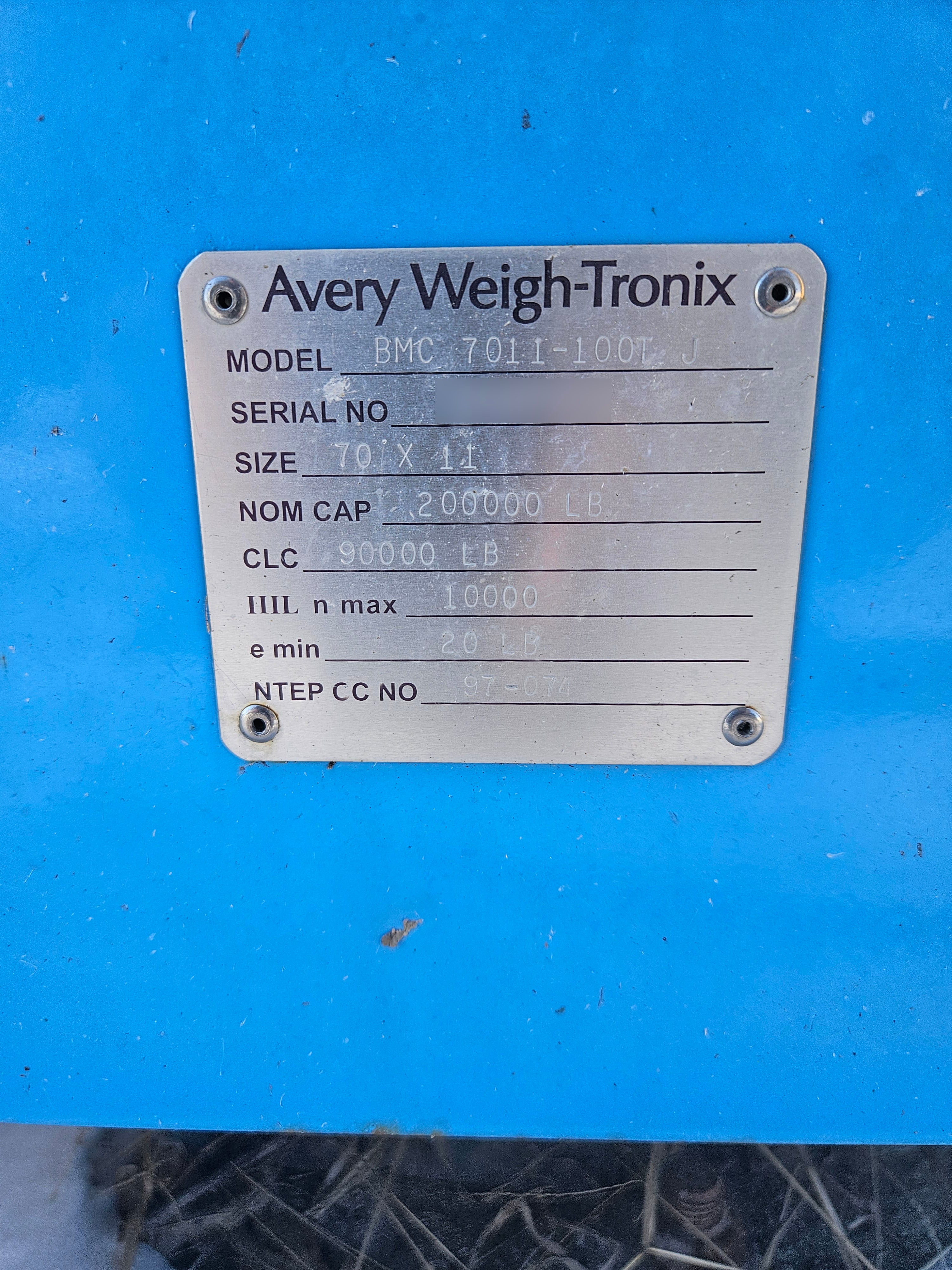 Used Avery Weigh Tronix Concrete Deck Truck Scale, 70' x 11' - For Sale in Missouri
