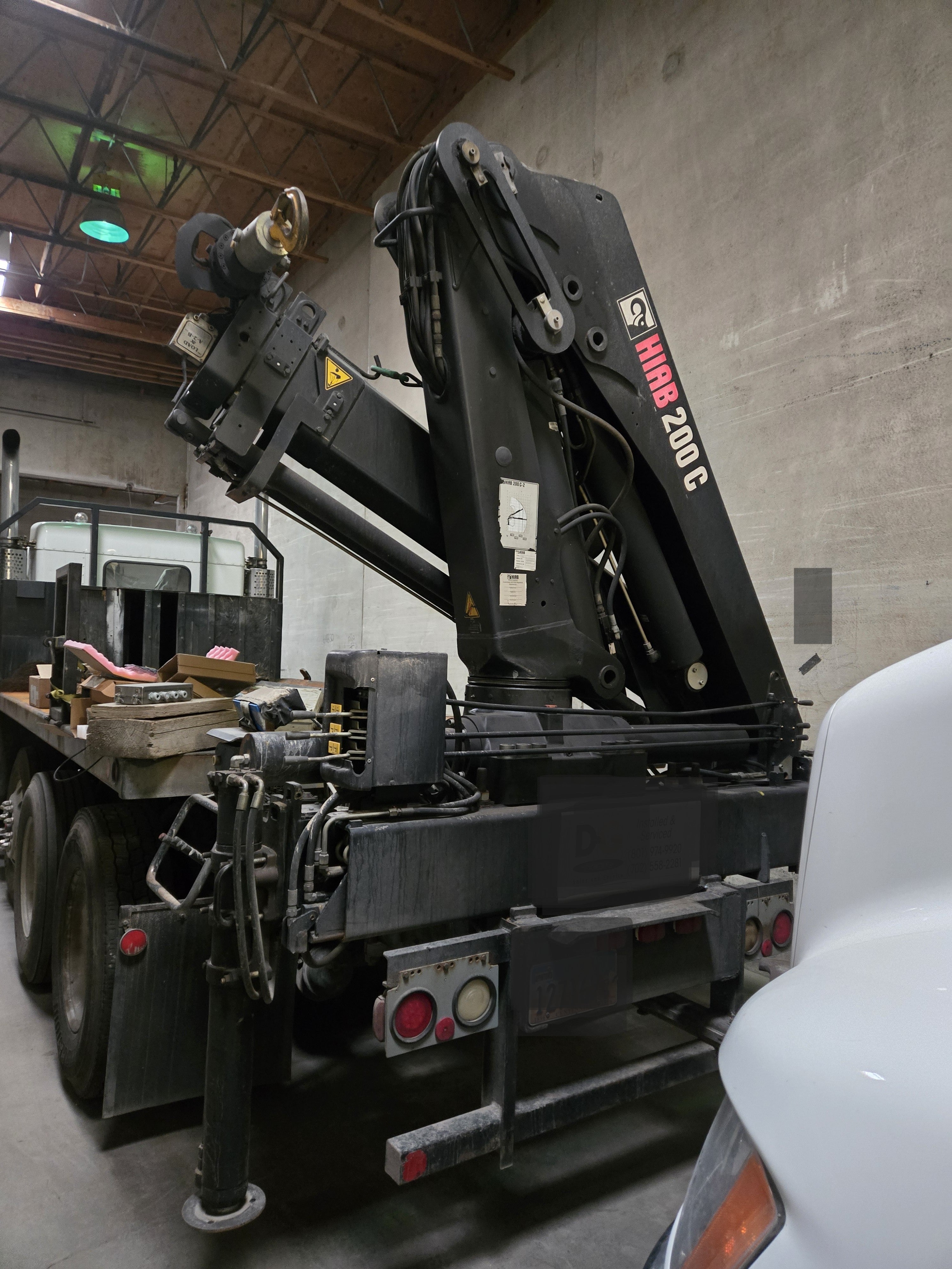 Used 2004 Kenworth T-800B Test Truck with Hiab 200C Boom Crane