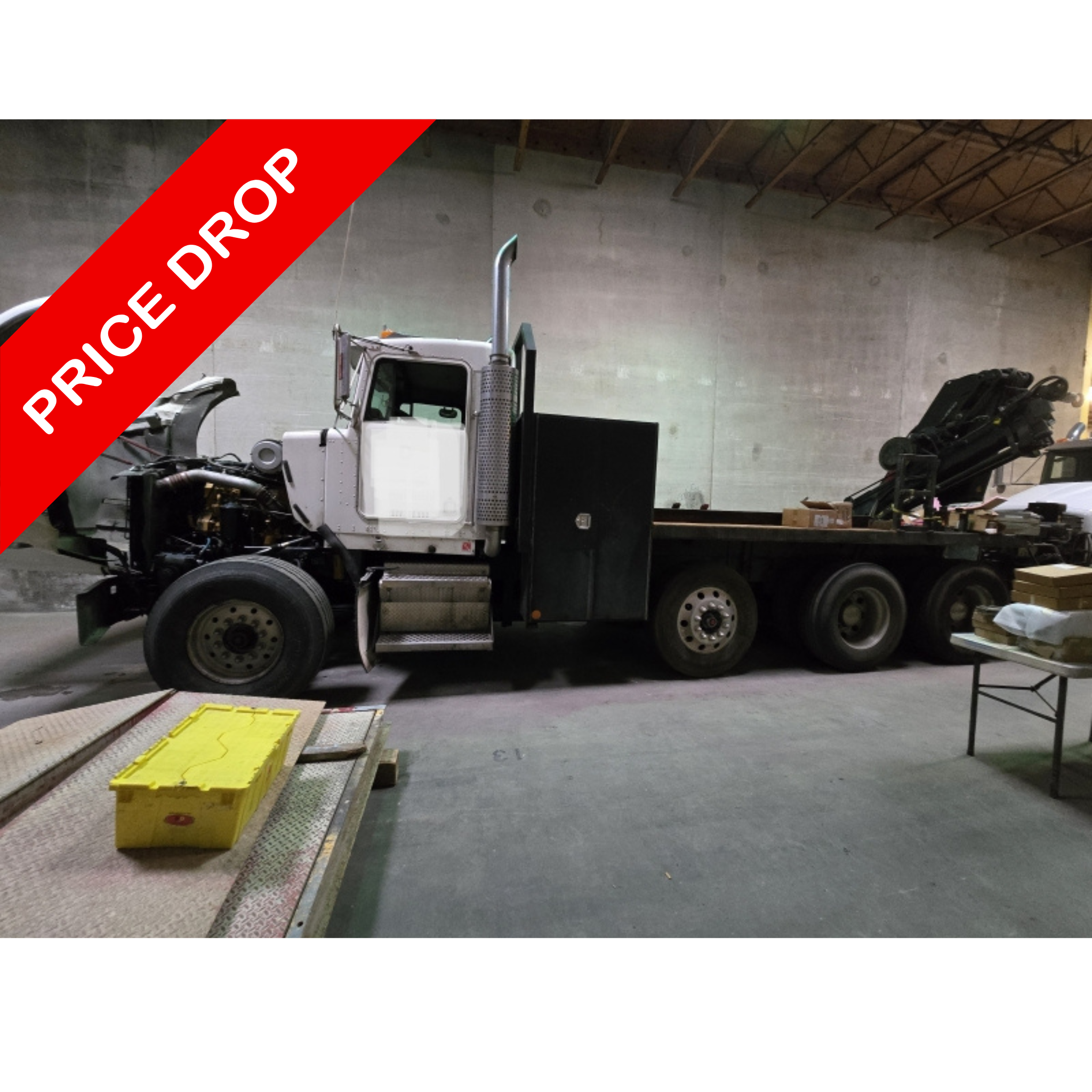 Used 2004 Kenworth T-800B Test Truck with Hiab 200C Boom Crane