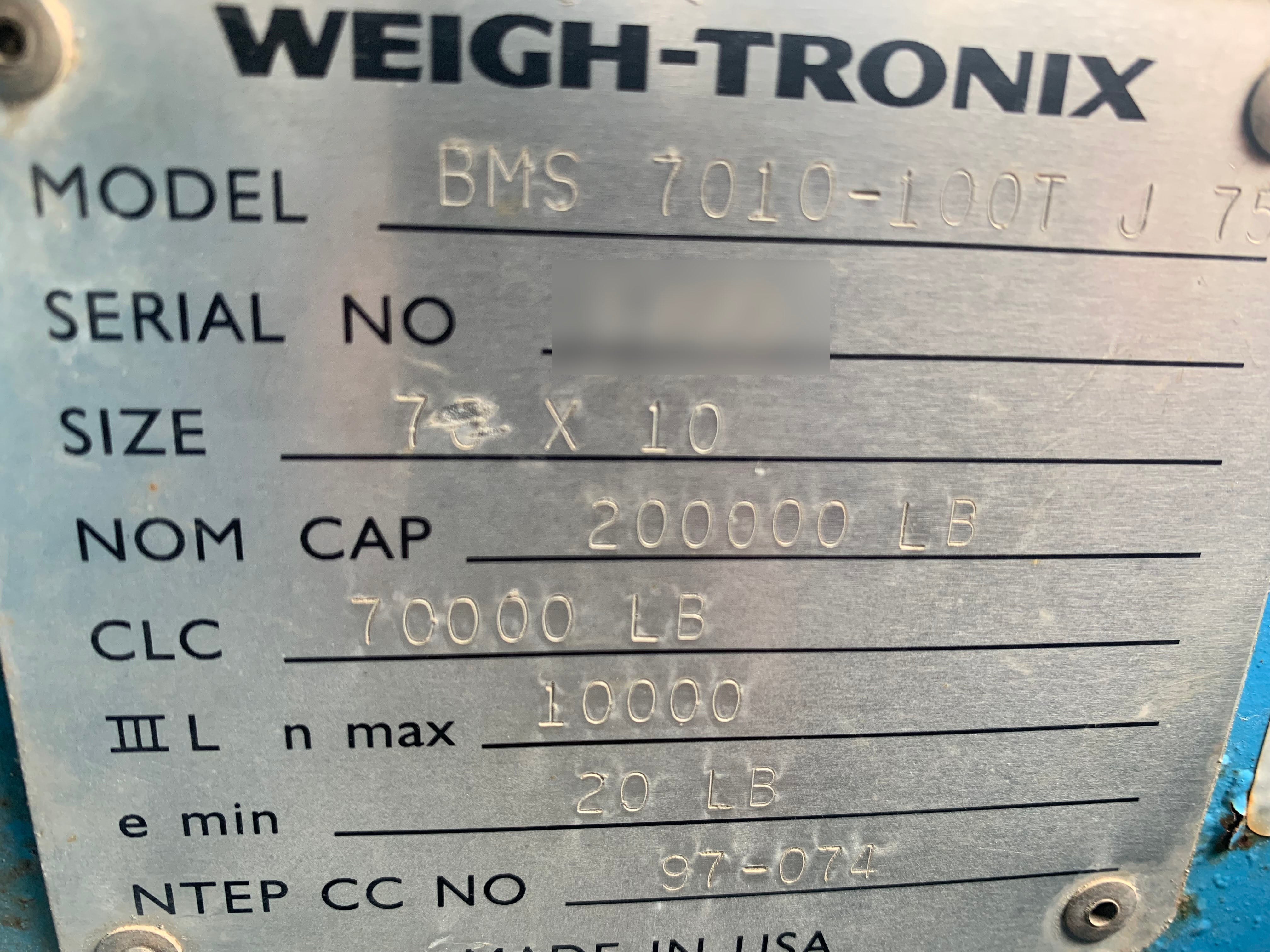 Used Avery Weigh-Tronix 70 x 10 BMS Steel Deck Truck Scale – For Sale in Texas