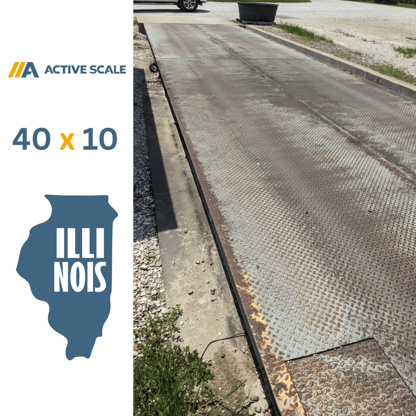 Used 40x10 Active Steel Deck Truck Scale- Illinois