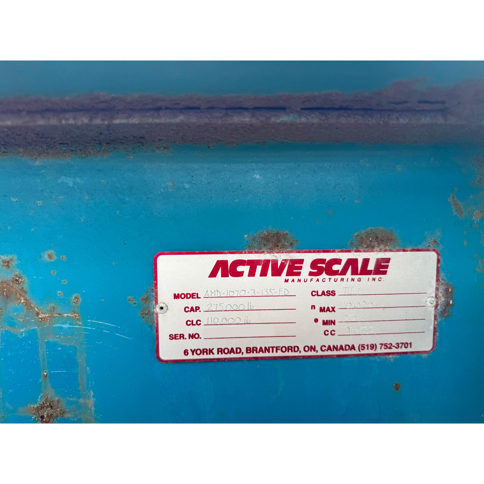 (2) Used Active Scale 70 x 10 Heavy Duty Truck Scales – 3/8" Steel Deck, 270,000 lb Capacity – New York