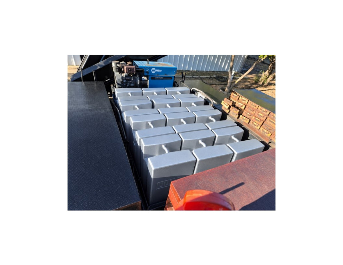 Certified test weights loaded on truck