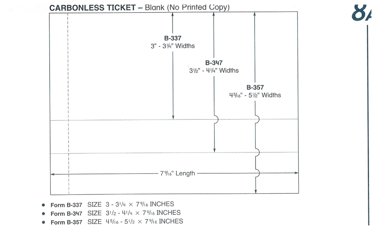 Standard Printing B-337 Blank Carbonless 3-Part Scale Tickets - 6,000