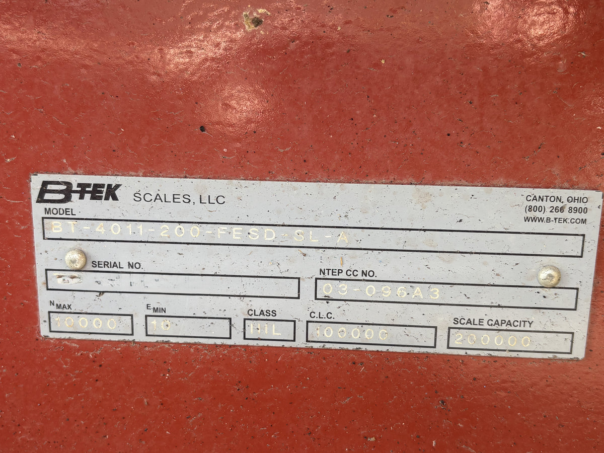 Used B-TEK 40' x 11' Steel Deck Truck Scale for Sale in New York