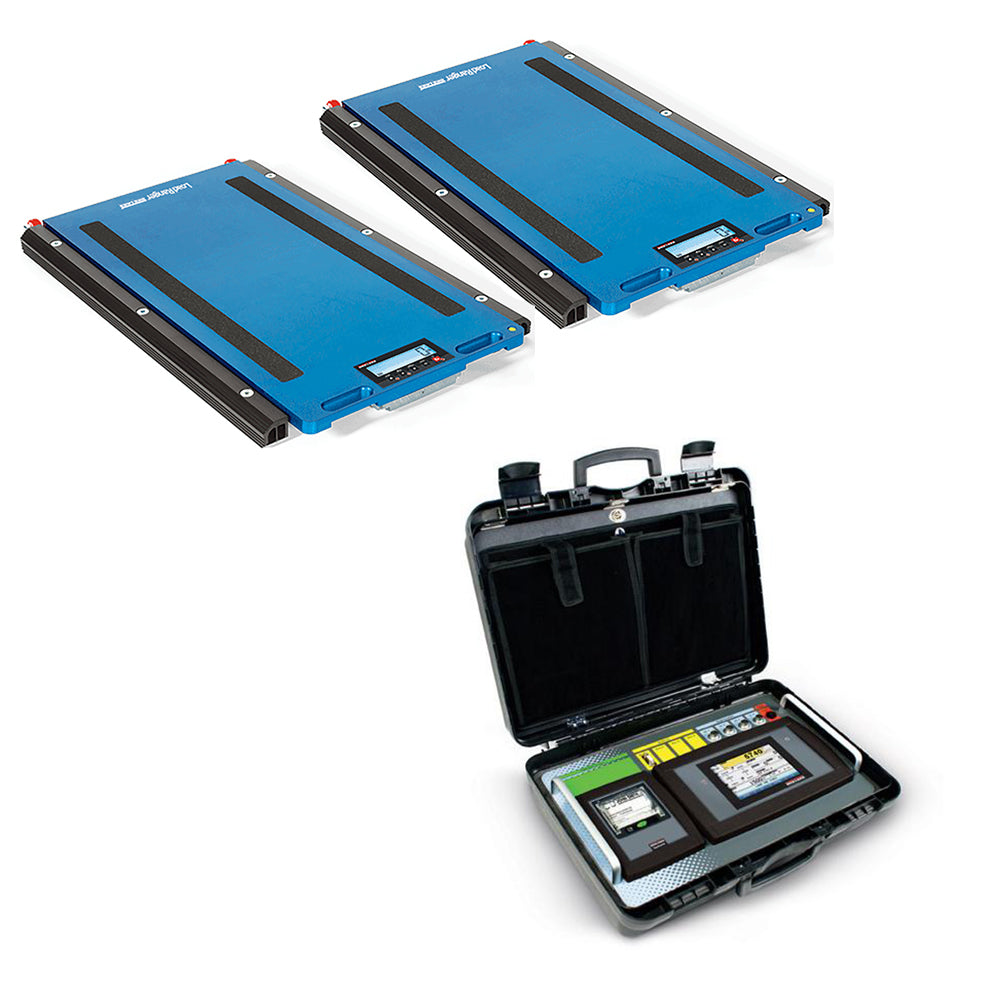 Rice Lake Set of 2 181854 RF-WD Load Ranger Wheel Pad Scale 44000 lb x 20 lb, with 182099 Remote Indicator
