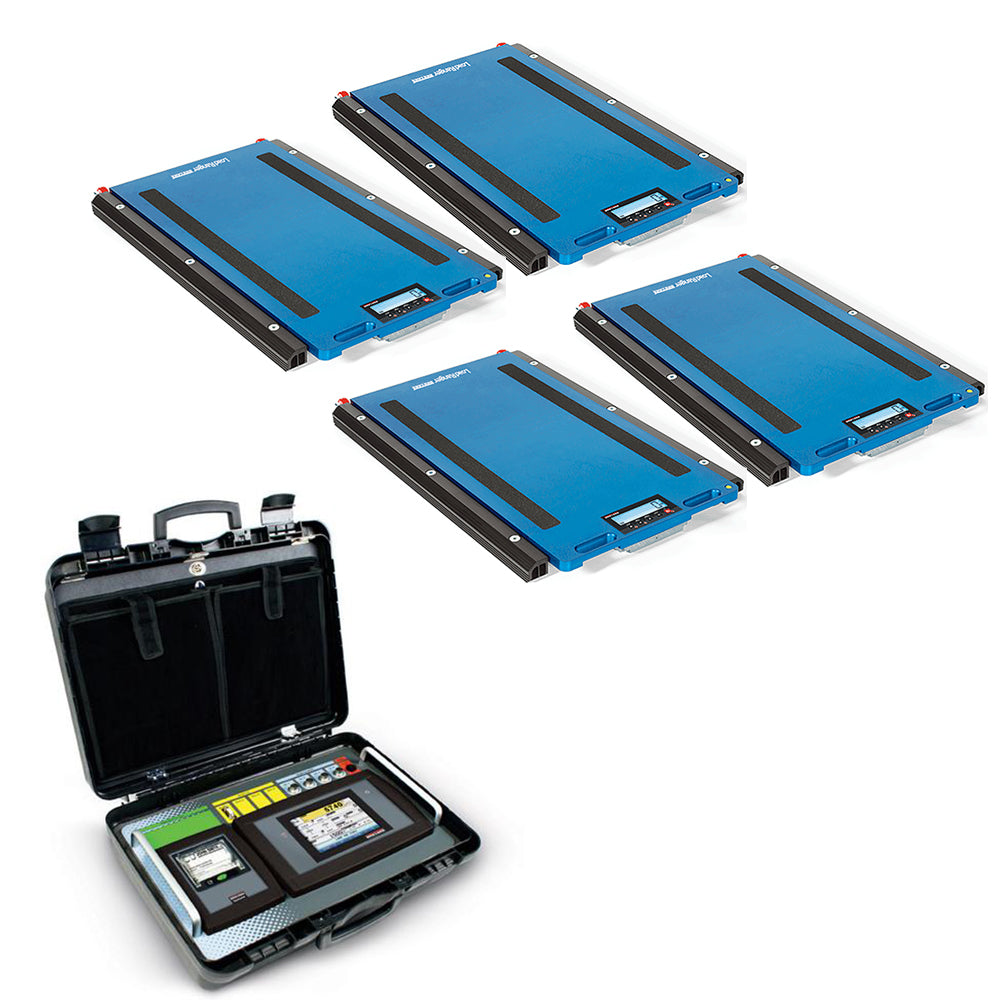 Rice Lake Set of 4 181851 RF-WD Load Ranger Wheel Pad Scale 13200 lb x 5 lb, with 182099 Remote Indicator