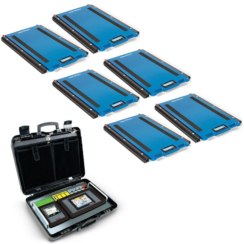 Rice Lake Set of 6 202100 RF-WD Load Ranger Wheel Pad Scale 22000 lb x 20 lb Class III NTEP, with 182099 Remote Indicator