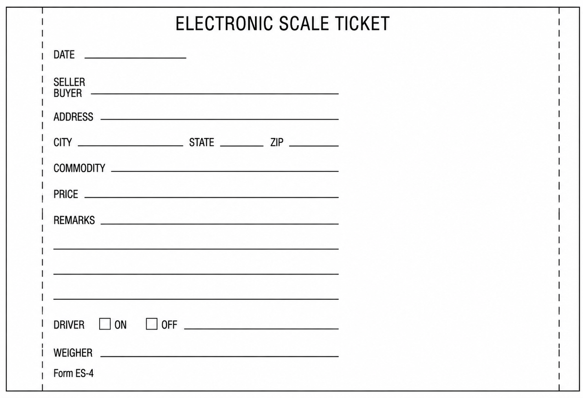 Electronic 4-Part Numbered Scale Tickets – ES-4