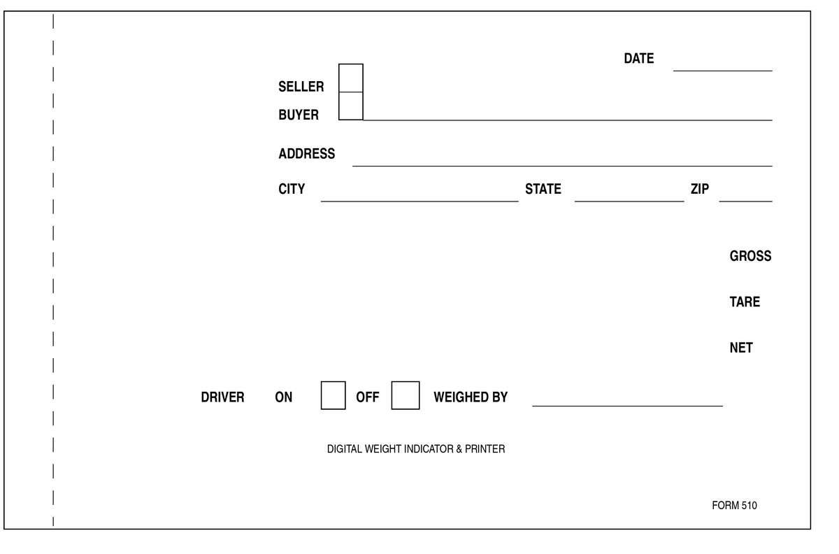 Cardinal 4-Part Scale Tickets – 510