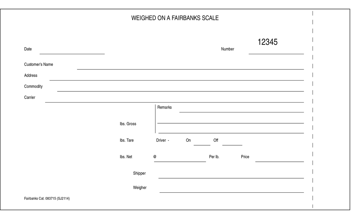 SJ-2114T 3-Part Scale Tickets – 083766