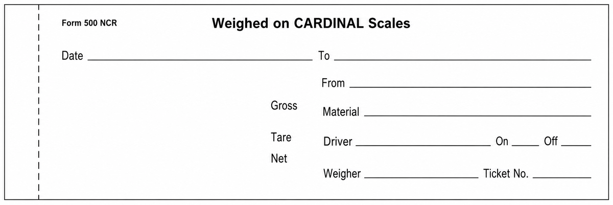 Cardinal 3-Part Scale Tickets – 500 NCR