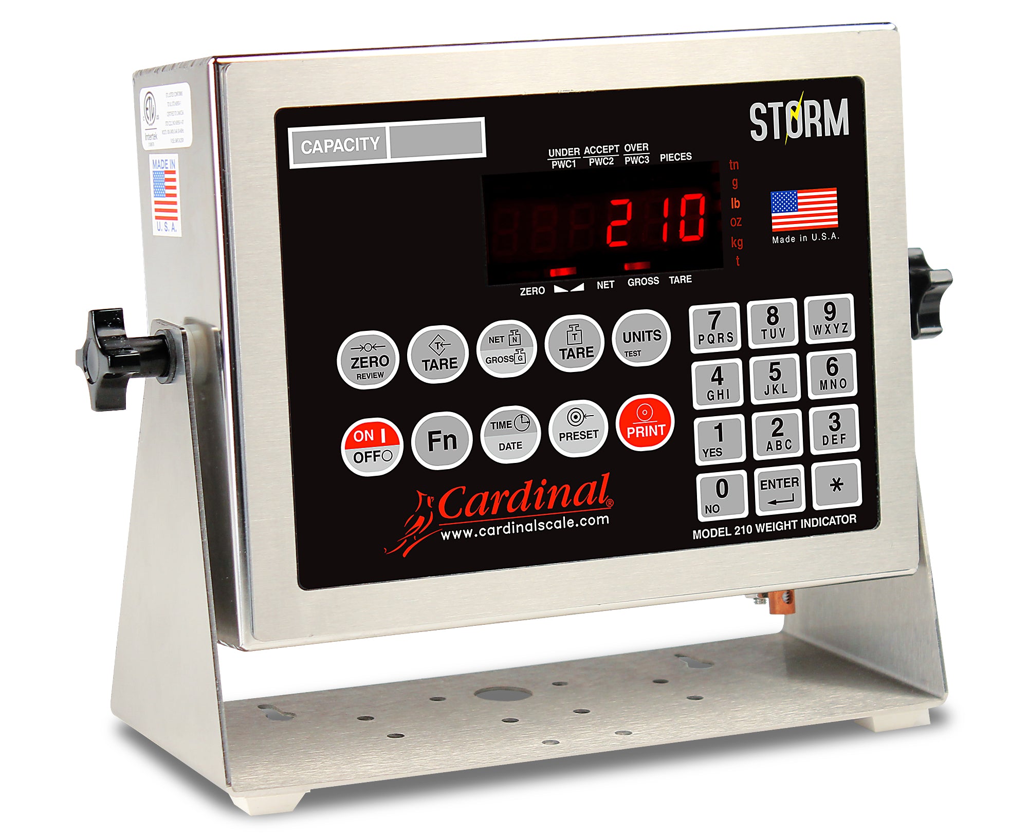 Cardinal, 210 Digital Indicator with Full Numeric Keypad, Legal for Tr