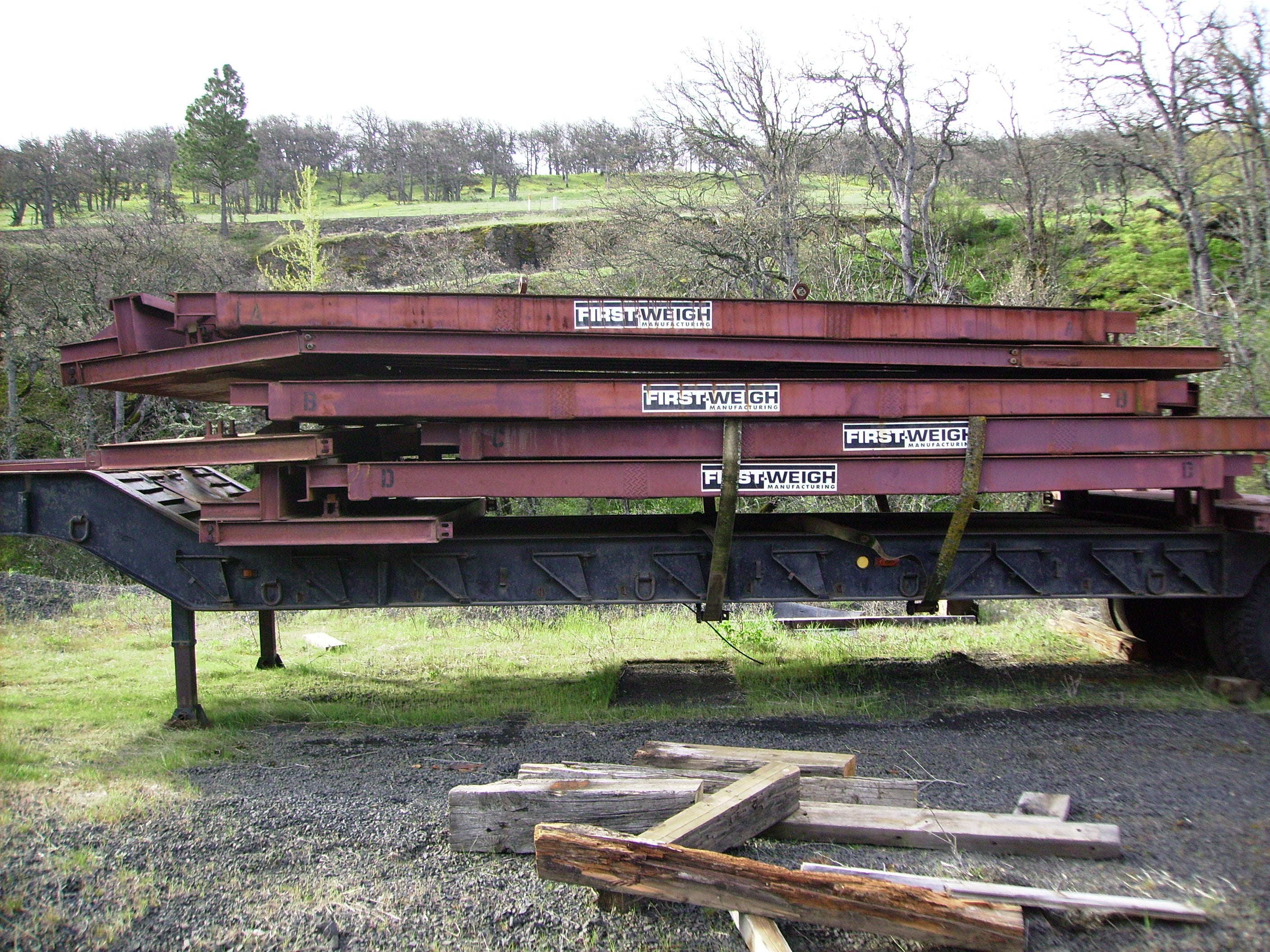 Used First Weigh Portable Steel Deck Truck Scale 70 x 11 - Oregon