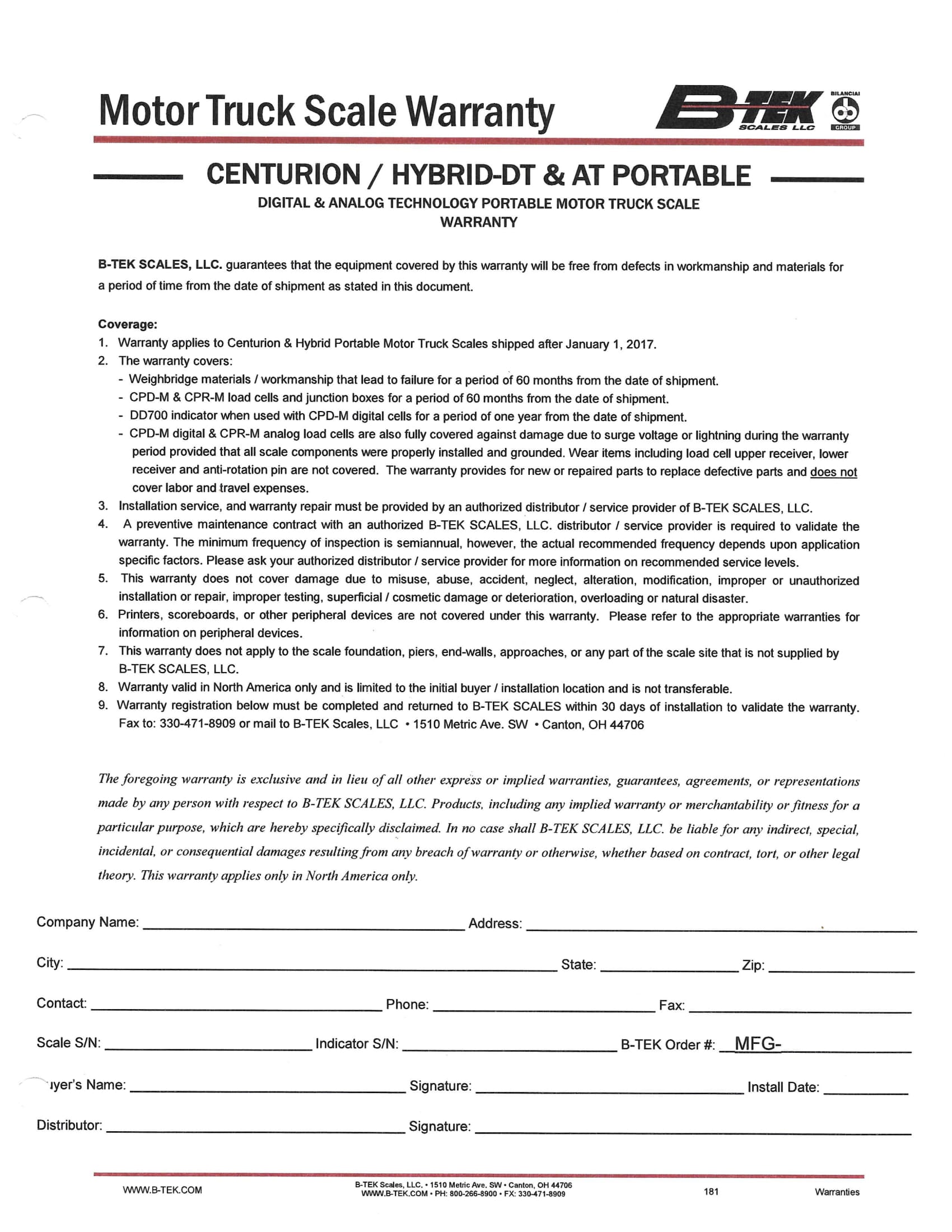 Used B-Tek Centurion Hybrid Portable Steel Deck Truck Scale 72 x 11 - Florida