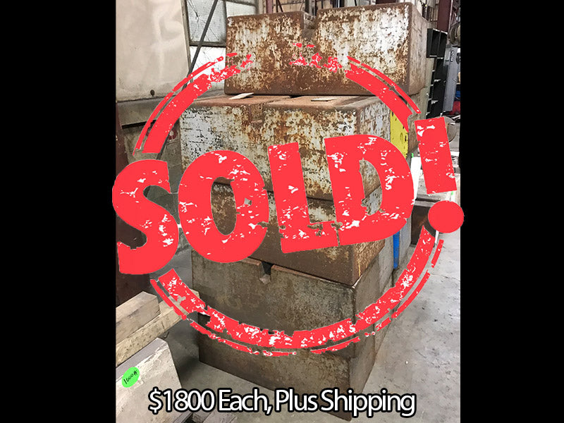 Used 2,000 lb Block Test Weights, Lot of 14 total - For Sale in Indiana