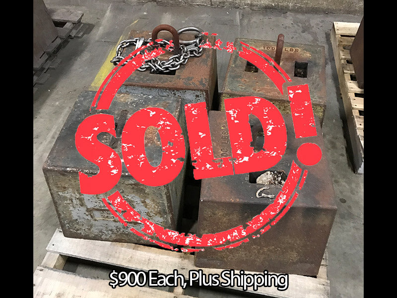Used 1,000 lb Block Test Weights, Lot of 14 total - For Sale in Indiana