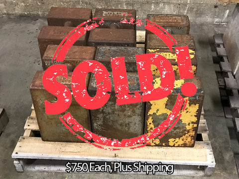 Used 500 lb Block Test Weights, Lot of 12 total - For Sale in Indiana