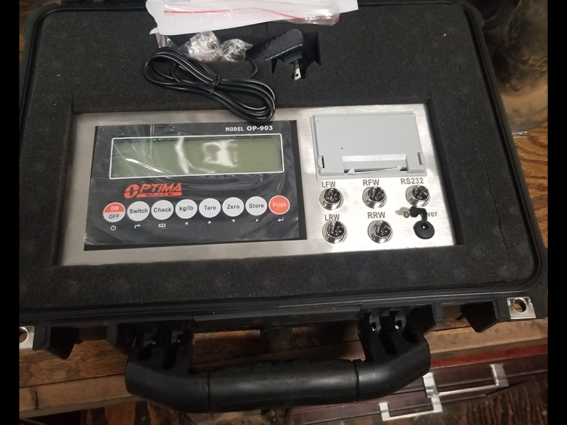 Never Used 2018 Optima/Tufner Scale 50K Wheel Weigher 4 Pad System - For Sale in Texas