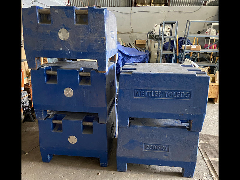 Lot of Mettler Toledo Test Weights, 1,000 kg and 2,000 kg