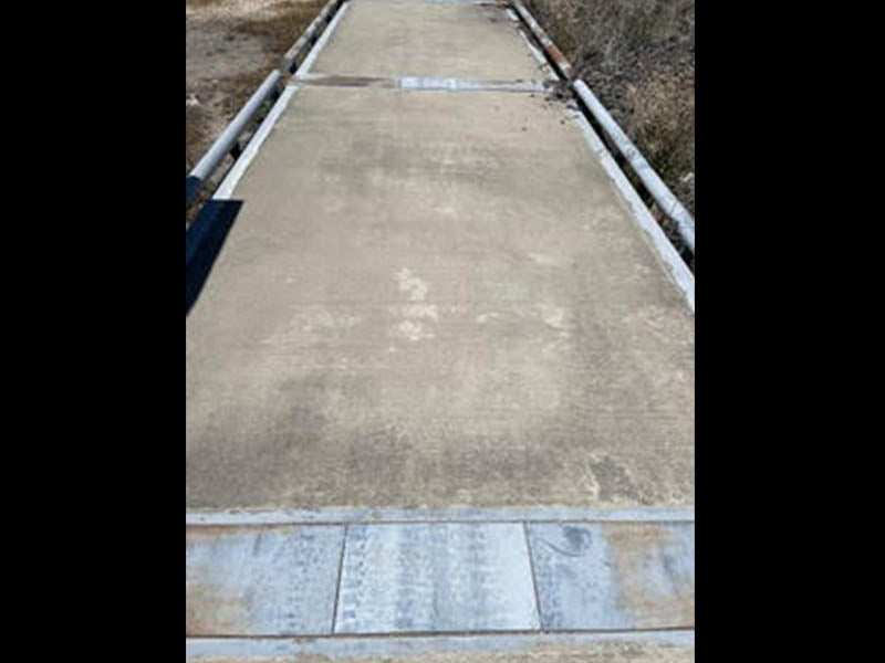 Used Unibridge Concrete Deck Truck Scale, 72 x 10, with Indicator and Ticket Printer - For Sale in California