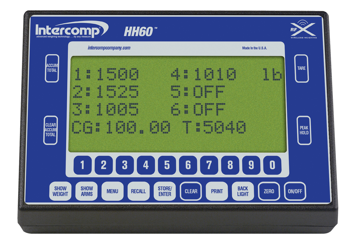 Intercomp 101225-RFX HH60 Wireless Handheld Scale Indicator RFX Wirele